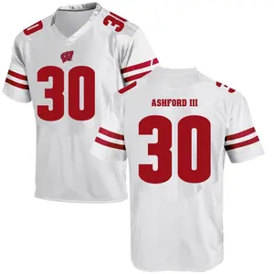 Al Ashford III Under Armour Wisconsin Badgers Youth Game College Jersey - White