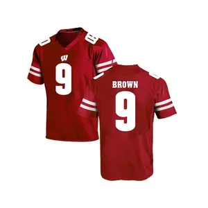 Austin Brown Under Armour Wisconsin Badgers Youth Game College Jersey - Red