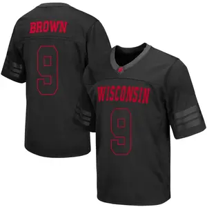 Austin Brown Under Armour Wisconsin Badgers Youth Game out College Jersey - Black