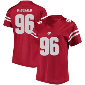 Cade Mcdonald Under Armour Wisconsin Badgers Women's Game Cade McDonald College Jersey - Red