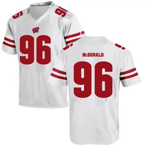 Cade Mcdonald Under Armour Wisconsin Badgers Youth Replica Cade McDonald College Jersey - White