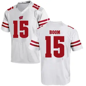 Danny Vanden Boom Under Armour Wisconsin Badgers Youth Game College Jersey - White