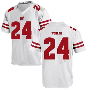 Hunter Wohler Under Armour Wisconsin Badgers Men's Game College Jersey - White