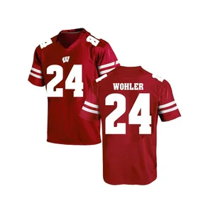 Hunter Wohler Under Armour Wisconsin Badgers Men's Replica College Jersey - Red
