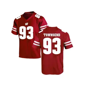 Isaac Townsend Under Armour Wisconsin Badgers Men's Game College Jersey - Red