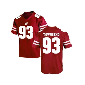 Isaac Townsend Under Armour Wisconsin Badgers Men's Replica College Jersey - Red
