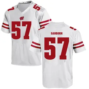 Jack Sanborn Under Armour Wisconsin Badgers Youth Replica College Jersey - White