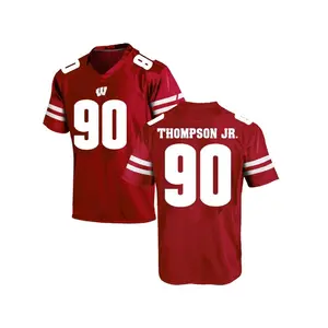 James Thompson Jr. Under Armour Wisconsin Badgers Men's Game College Jersey - Red