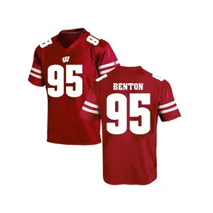 Keeanu Benton Under Armour Wisconsin Badgers Youth Game College Jersey - Red