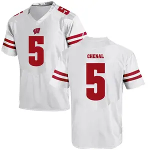 Leo Chenal Under Armour Wisconsin Badgers Men's Game College Jersey - White