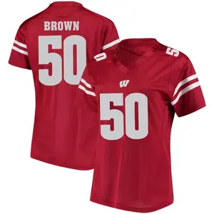 Logan Brown Under Armour Wisconsin Badgers Women's Game College Jersey - Red