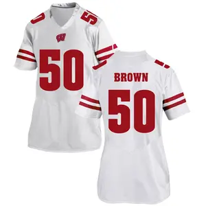 Logan Brown Under Armour Wisconsin Badgers Women's Game College Jersey - White