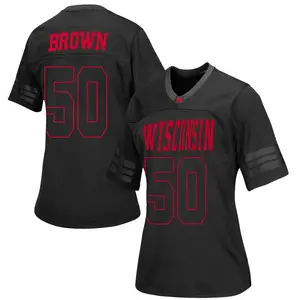 Logan Brown Under Armour Wisconsin Badgers Women's Replica out College Jersey - Black