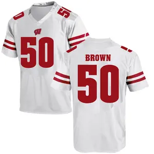 Logan Brown Under Armour Wisconsin Badgers Youth Replica College Jersey - White
