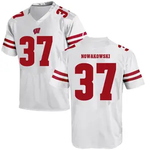 Riley Nowakowski Under Armour Wisconsin Badgers Youth Replica College Jersey - White